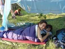 Le matin, sous le bivouac...